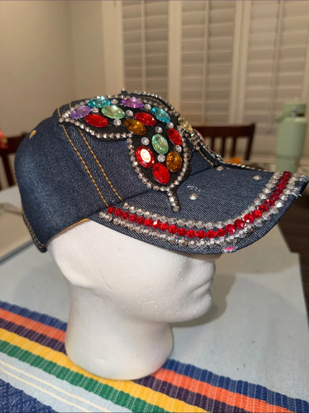 Baseball Caps bedazzled.   EUC SP Sophia Collection